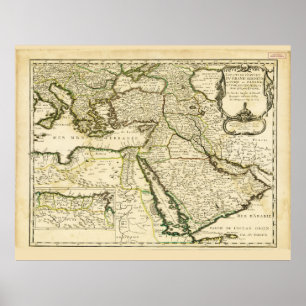 Affiche Map of the Ottoman Empire (1654)
