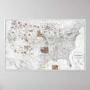 AFFICHE MAP : RÉSERVATION, 1888