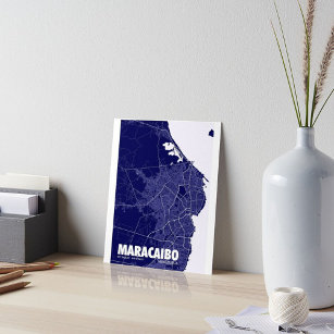 Affiche Mapa de Maracaibo - Vénézuéla Carte de la ville de
