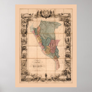 Affiche Mapa del Peru (1862)