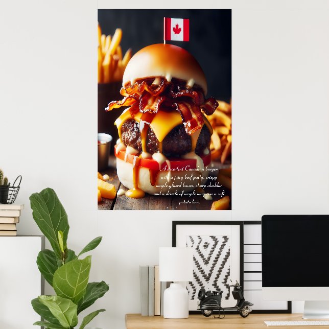 Affiche Maple Leaf Munchies : Classique canadien 24x36 (Bureau à domicile)