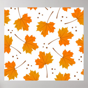Affiche Maple Mirth : Feuilles d'automne de dessin