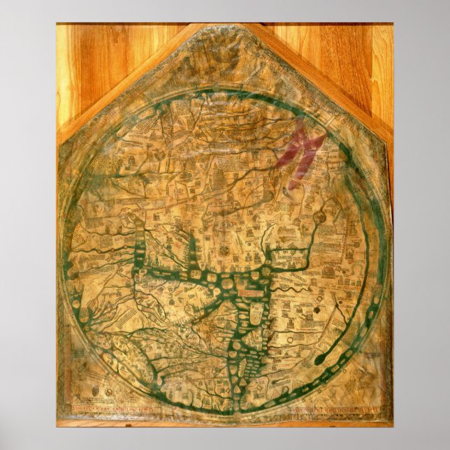 Affiche Mappa Mundi, c.1290 (Devant)