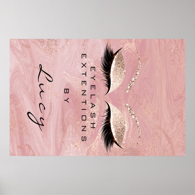 Affiche Maquillage Artiste Beauté Salon Lashes Parties sci (Devant)