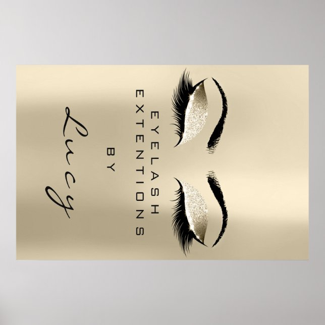 Affiche Maquillage Artiste Beauté Salon Lashes Parties sci (Devant)