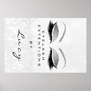 Affiche Maquillage Artiste Salon de Beauté Eyebrow Parties