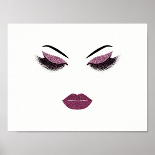 Affiche Maquillage avec l'effet de parties scintillantes