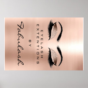 Affiche Maquillage Beauté Salon épilation or glam teint ro
