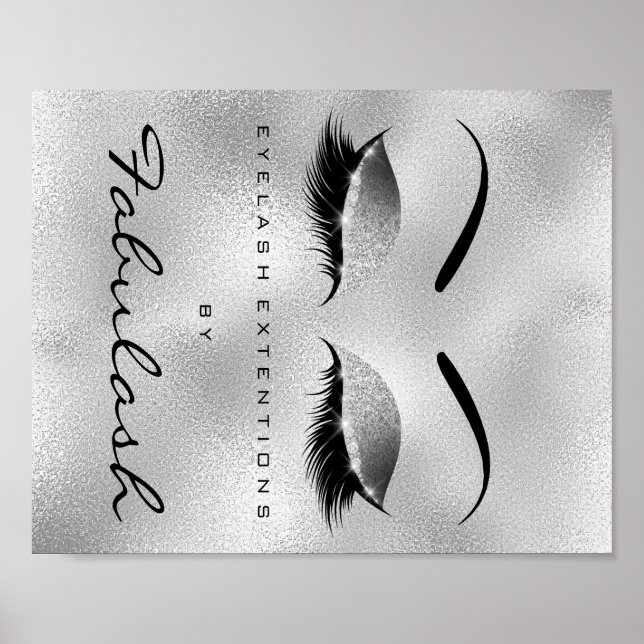Affiche Maquillage Beauté Salon Nom Parties scintillant Ar (Devant)
