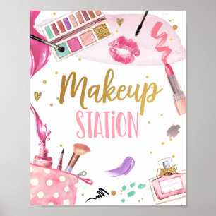 Affiche Maquillage Spa Party Girl Glamor Anniversaire