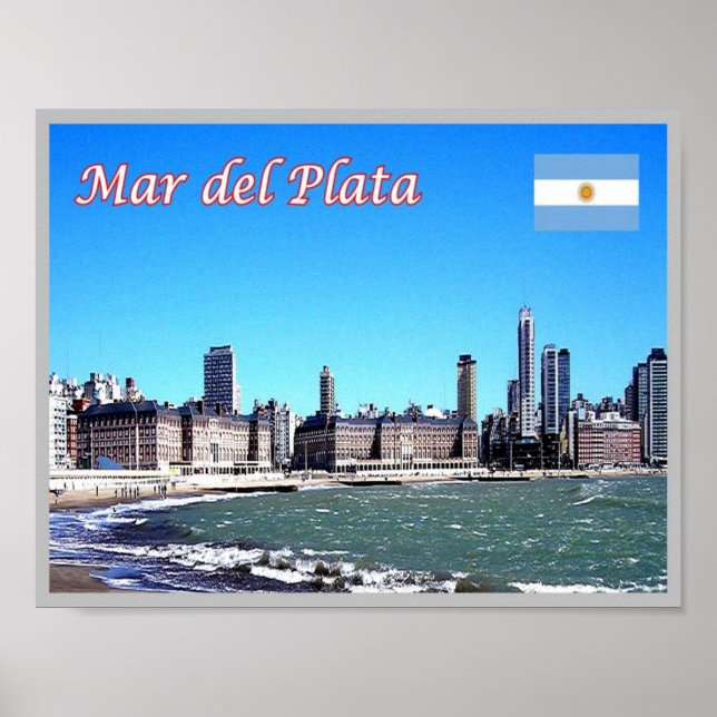 Affiche Mar del Plata - Skyline - (Devant)