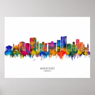 Affiche Maracaibo Venezuela Toits