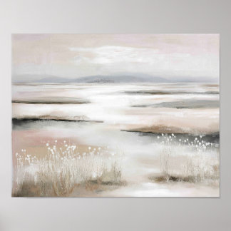 Affiche Marais de printemps doux #2 – Paysage minimaliste
