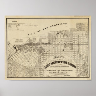 Affiche Marais de sel de Baie de San Franciso