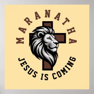 Affiche Maranatha Jésus arrive