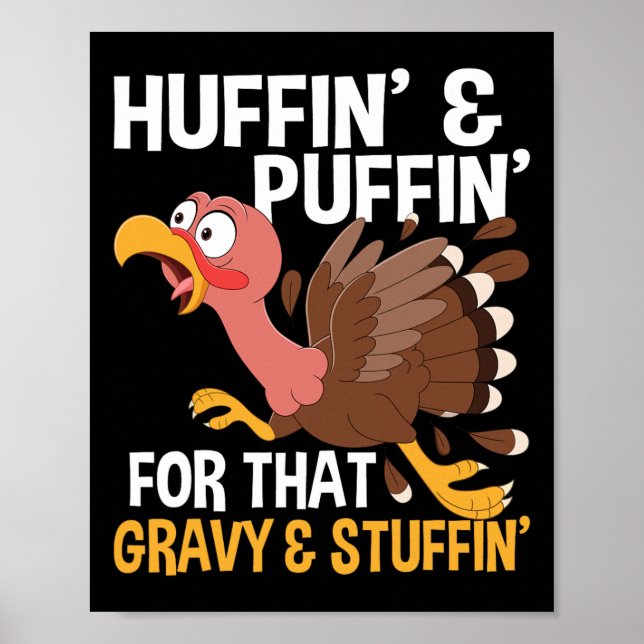 Affiche Marathon Thanksgiving Courir Turquie Automne H Aut (Devant)