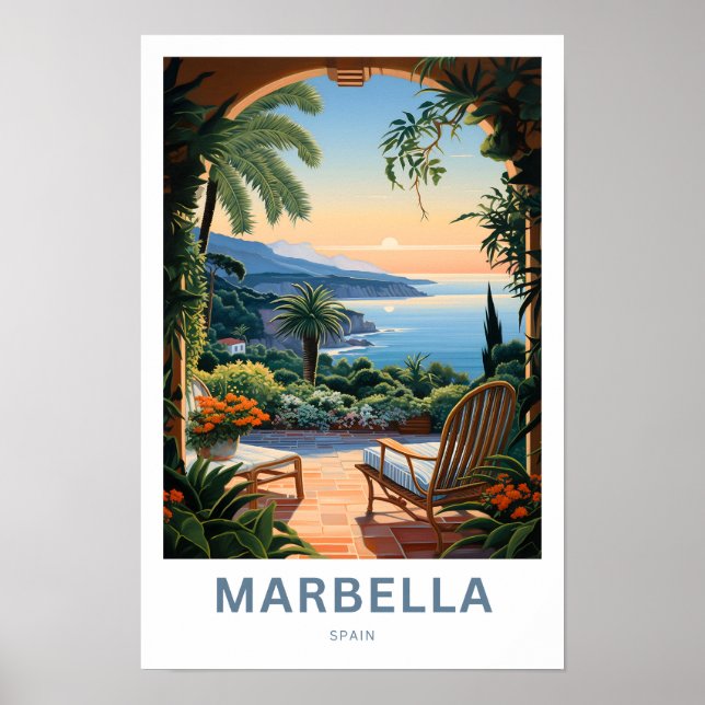 Affiche Marbella Espagne Imprimer Voyage (Devant)