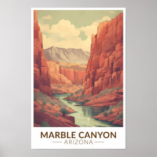 Affiche Marble Canyon Arizona Voyage Art Rétro