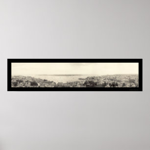 Affiche Marblehead MA Birdseye Photo 1912