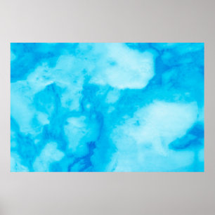 Affiche Marbre blanc bleu texture avec motif naturel