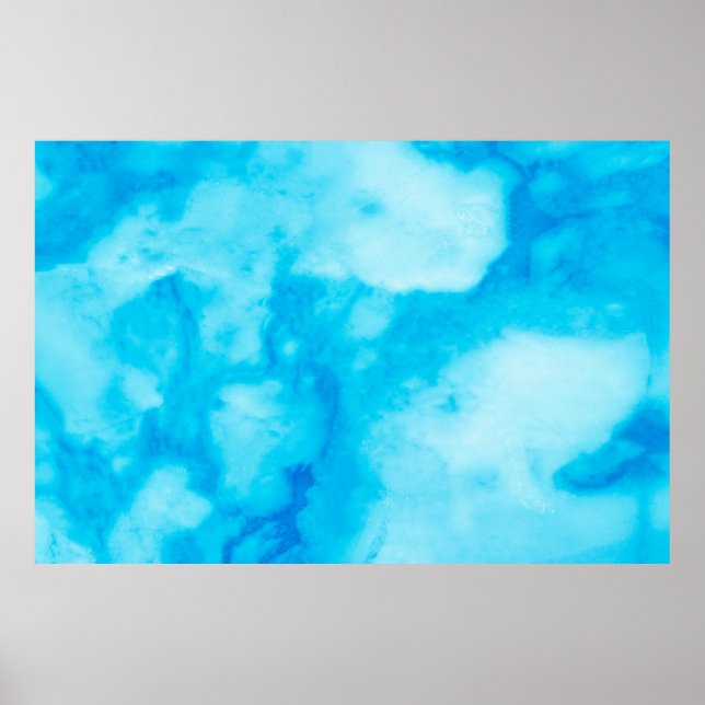 Affiche Marbre blanc bleu texture avec motif naturel (Devant)