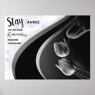 Affiche Marbre blanc, Noir, Filigree Or