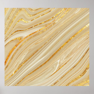 Affiche Marbre d'or : arrière - plan de texture luxueuse.