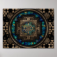 Marbre et or Sri Yantra / Sri Chakra
