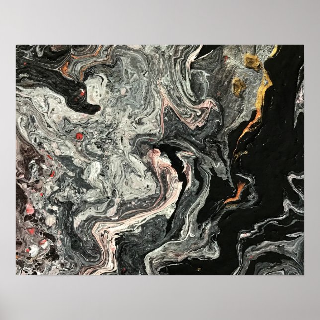 Affiche Marbre fluide Agate (Devant)