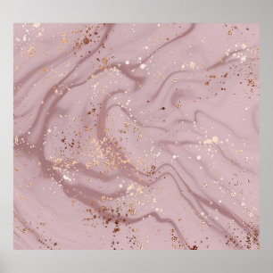 Affiche Marbre liquide : Artistérie Rose d'or.