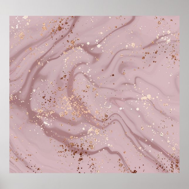 Affiche Marbre liquide : Artistérie Rose d'or. (Devant)