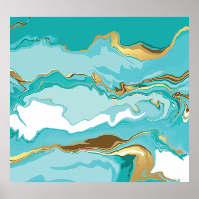 Affiche Marbre, or : arrière - plan vintage abstrait. (Devant)