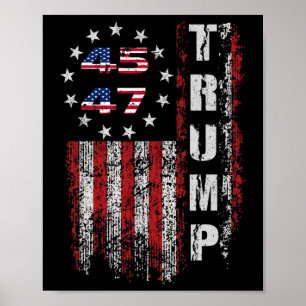 Affiche Marchandise Trump Made Trump Store américain 45 47
