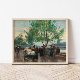 Affiche Marchands sur la Seine   Victor Gabriel Gilbert