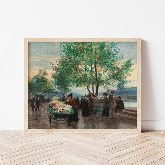 Affiche Marchands sur la Seine | Victor Gabriel Gilbert (Créateur téléchargé)