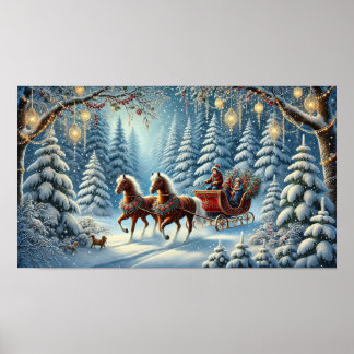 Affiche Marche à bascule magique d'hiver