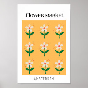 Affiche Marché aux fleurs Amsterdam