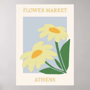 Affiche Marché aux fleurs Athènes