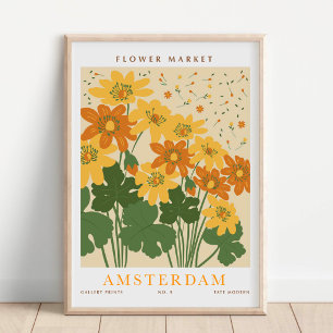 Affiche Marché aux Fleurs Botanique d'Amsterdam