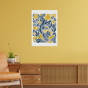 Affiche Marché aux fleurs de Bohême Feuilles Abstraits m