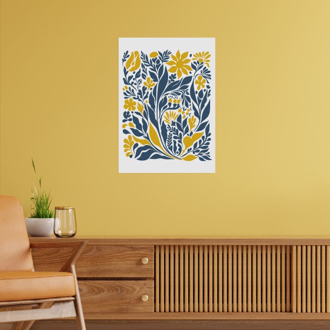 Affiche Marché aux fleurs de Bohême | Feuilles Abstraits m (Salon 2)
