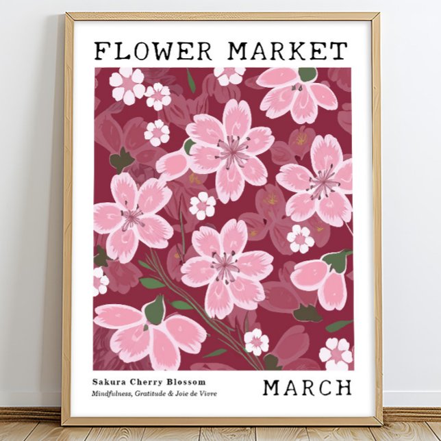Affiche Marché aux fleurs de cerisiers de Sakura (Créateur téléchargé)