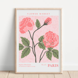 Affiche Marché aux fleurs et aux plantes de Paris