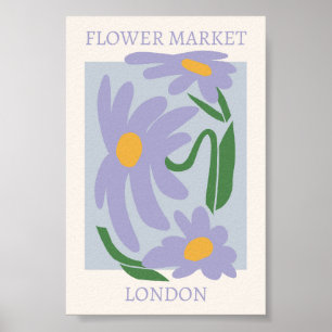 Affiche Marché aux fleurs Londres