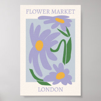 Affiche Marché aux fleurs Londres