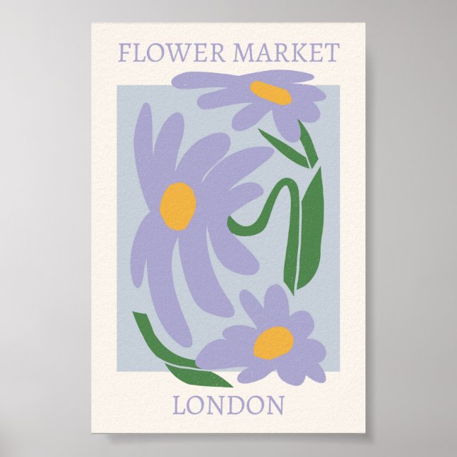 Affiche Marché aux fleurs Londres (Devant)