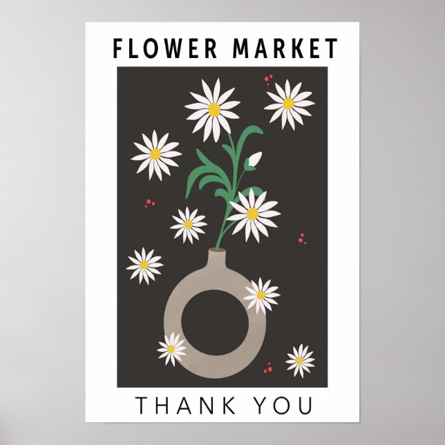 Affiche Marché aux fleurs Merci (Devant)