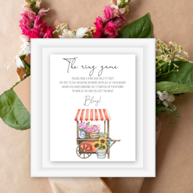 Affiche Marché aux fleurs - Mettez une bague sur son poste (Créateur téléchargé)