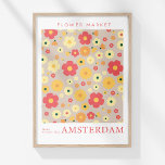 Affiche Marché aux fleurs rétro Amsterdam Fleurs jaunes ro<br><div class="desc">Introduisez une touche d'élégance hollandaise dans votre décor grâce à l'affiche "Retro Flower Market Amsterdam Red Yellow Flowers Poster". Cette affiche ravissante présente un design raffiné avec "Flower Market" et "Amsterdam" exposés dans une typographie d'inspiration vintage. L'oeuvre présente un beau tableau de fleurs en ivoire, rose foncé ou rouge, jaune...</div>