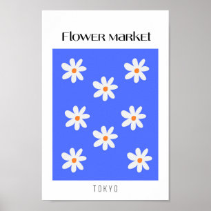 Affiche Marché aux fleurs Tokyo